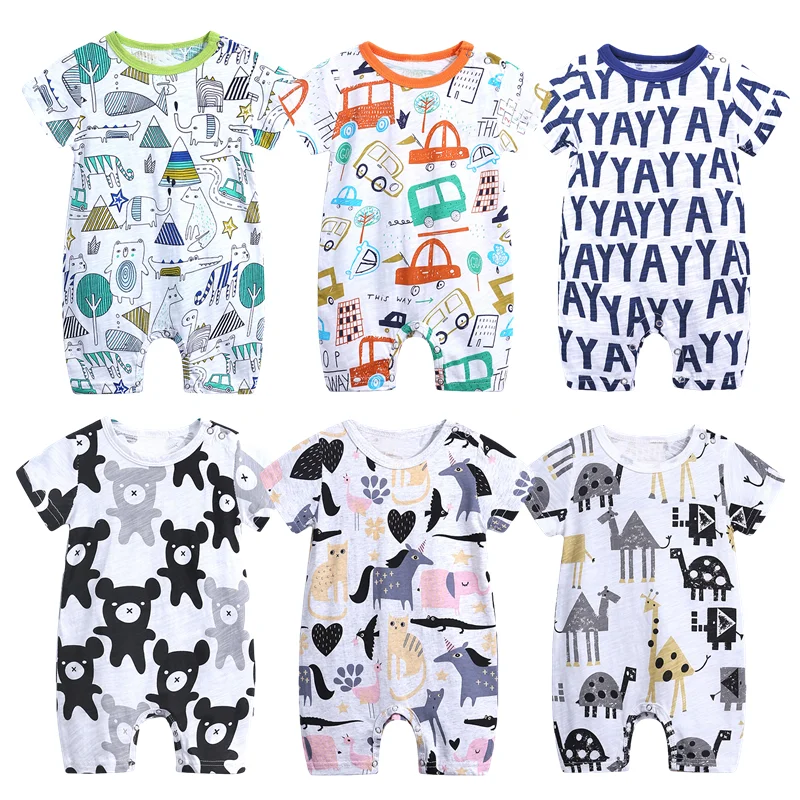 Baby Boys Girls Summer Romper Cotton Newborn Short Sleeve Cartoon Print Overall Infant Pajamas Jumpsuit Toddler Playsuit Clothes
Baby Boys Girls Summer Romper Cotton Newborn Short Sleeve Cartoon Print Overall Infant Pajamas Jumpsuit Toddler Playsuit Clothes