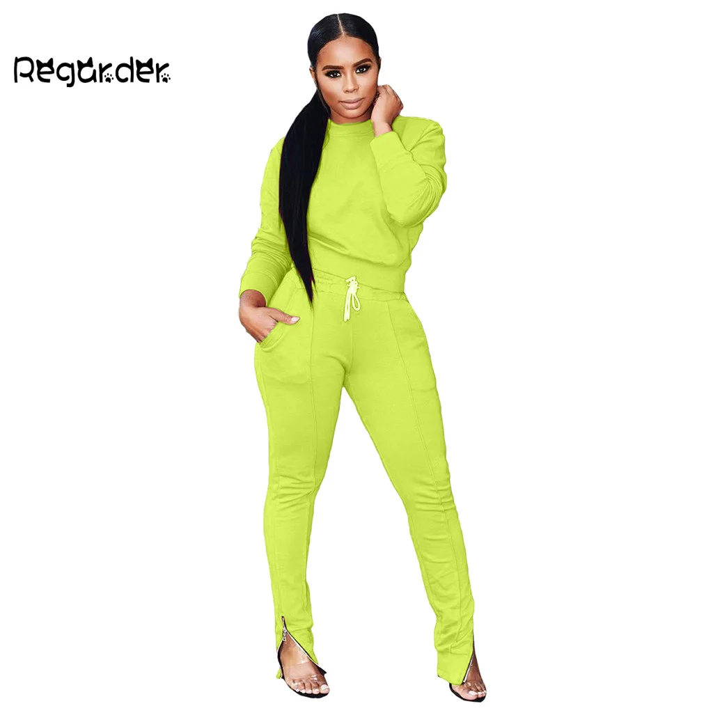 Fashion Womens Solid Colors Long Sleeve Sweatshirt Tops+Pants Two Pieces Set Tracksuit Casual Sports Outfits Set Plus Size#g3
Fashion Womens Solid Colors Long Sleeve Sweatshirt Tops+Pants Two Pieces Set Tracksuit Casual Sports Outfits Set Plus Size#g3