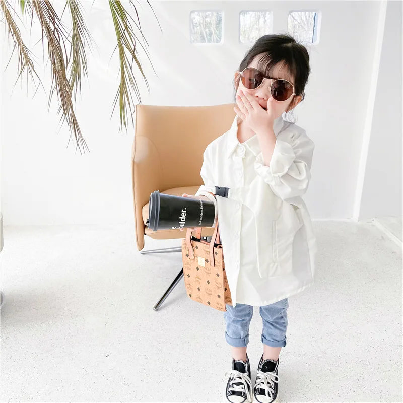 2021 Spring Autumn New Children Long Shirts Baby Girls Fashion Solid Full Sleeve Single-breasted Blouses Tops Kids Clothes 1-7Y
2021 Spring Autumn New Children Long Shirts Baby Girls Fashion Solid Full Sleeve Single-breasted Blouses Tops Kids Clothes 1-7Y