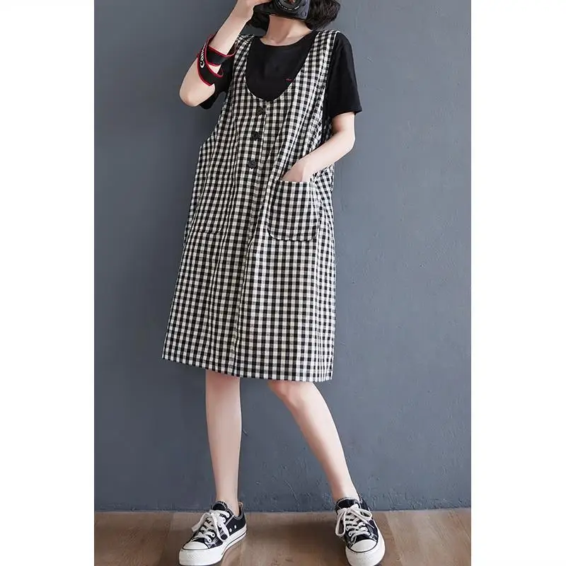 Real Photos Of Fat Mm Pants, Large Women's Dress, Foreign Style, Thin Plaid Strap, One-piece Pants, Women's New Dress In Spring
Real Photos Of Fat Mm Pants, Large Women's Dress, Foreign Style, Thin Plaid Strap, One-piece Pants, Women's New Dress In Spring