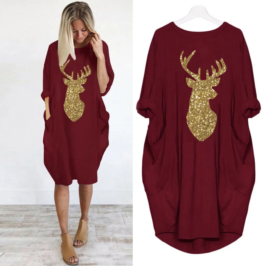 2022 Red Santa Claus Print Christmas Dress Women Long Sleeve Elegant Party Loose Dress Robe Femme Plus Size Clothing Christmas
2022 Red Santa Claus Print Christmas Dress Women Long Sleeve Elegant Party Loose Dress Robe Femme Plus Size Clothing Christmas