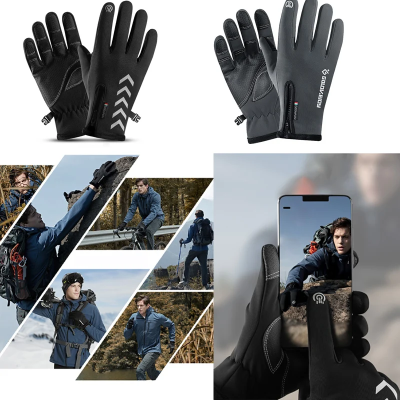 Gray Waterproof Touchscreen Thick Windproof Outdoor Warm Cycling Gloves Winter Men Women Sport Ski Bicycle New Full Finger Glove
Gray Waterproof Touchscreen Thick Windproof Outdoor Warm Cycling Gloves Winter Men Women Sport Ski Bicycle New Full Finger Glove