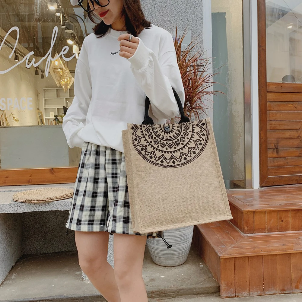 Women Cotton Linen Shopping Bag 2021 Eco Friendly Shoulder Bag Female Large Capacity Tote Bags Beach Travel Top-handle Bags
Women Cotton Linen Shopping Bag 2021 Eco Friendly Shoulder Bag Female Large Capacity Tote Bags Beach Travel Top-handle Bags
