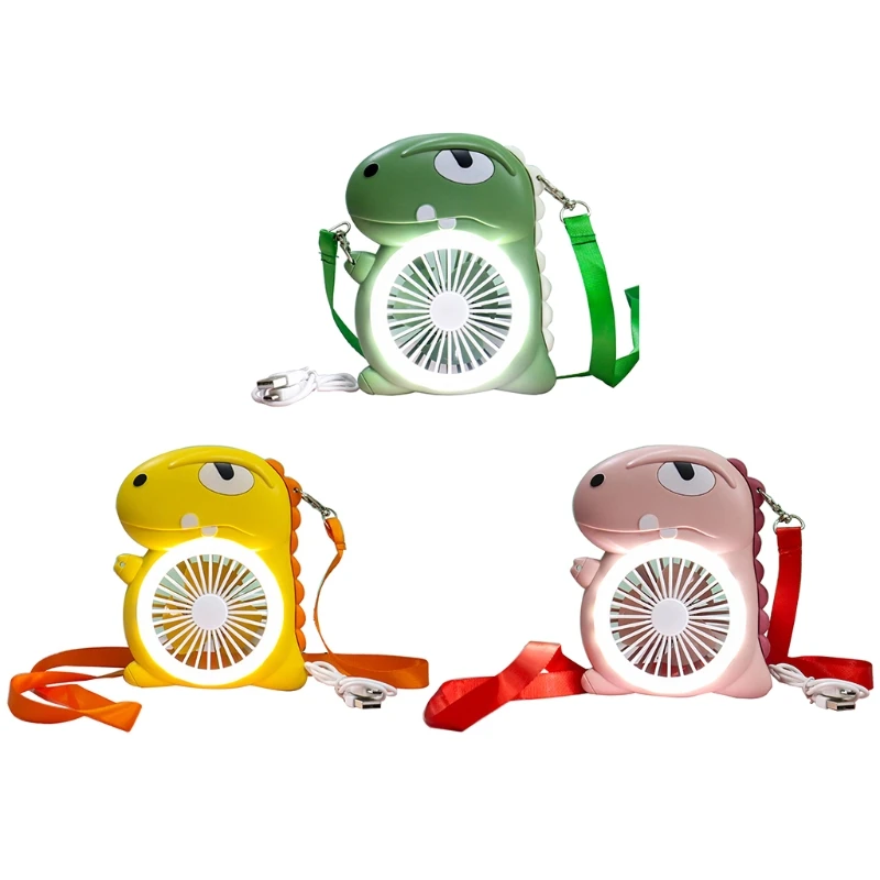 2-in-1 Handheld USB Fan Mini Hanging Neck Fan Portable Hand Cartoon Dinosaur Fan w/ Adjustable Lanyard for Outdoor
2-in-1 Handheld USB Fan Mini Hanging Neck Fan Portable Hand Cartoon Dinosaur Fan w/ Adjustable Lanyard for Outdoor