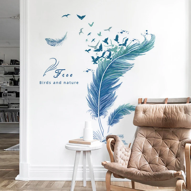 Creative feather wall stickers living room sofa background wall decor bedroom bedside study decoration self-adhesive home decor
Creative feather wall stickers living room sofa background wall decor bedroom bedside study decoration self-adhesive home decor