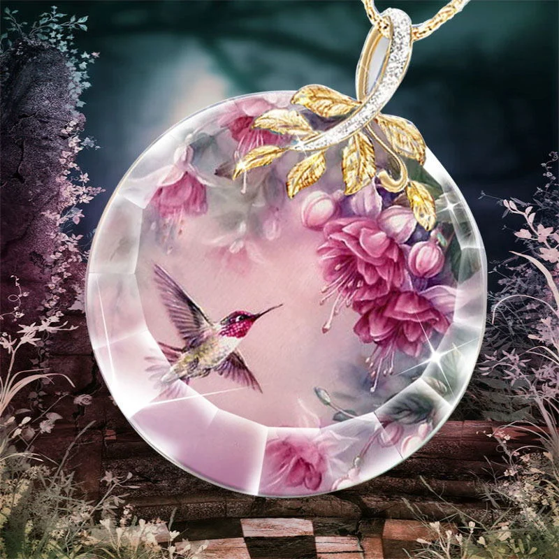 Hummingbird and Flowers Pattern Woman Necklace Pendant Sweet and Romantic Festival Birthday Jewelry
Hummingbird and Flowers Pattern Woman Necklace Pendant Sweet and Romantic Festival Birthday Jewelry