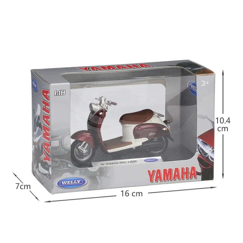 WELLY 1:18 1999YAMAHA Vino YJ50R Diecast Alloy Motorcycle Model Toy For Children Birthday Gift Toys Collection
WELLY 1:18 1999YAMAHA Vino YJ50R Diecast Alloy Motorcycle Model Toy For Children Birthday Gift Toys Collection