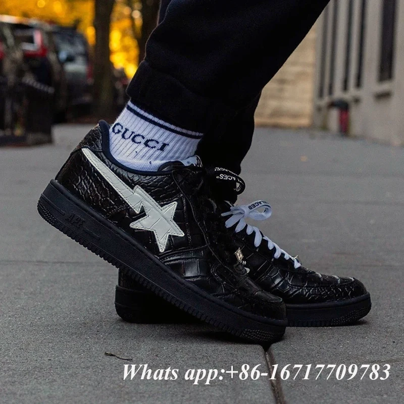 

Высококачественные кроссовки Bape Star, модная трендовая обувь Bapesta OG, низкие кроссовки в стиле хип-хоп для мужчин и женщин, размеры 36-47