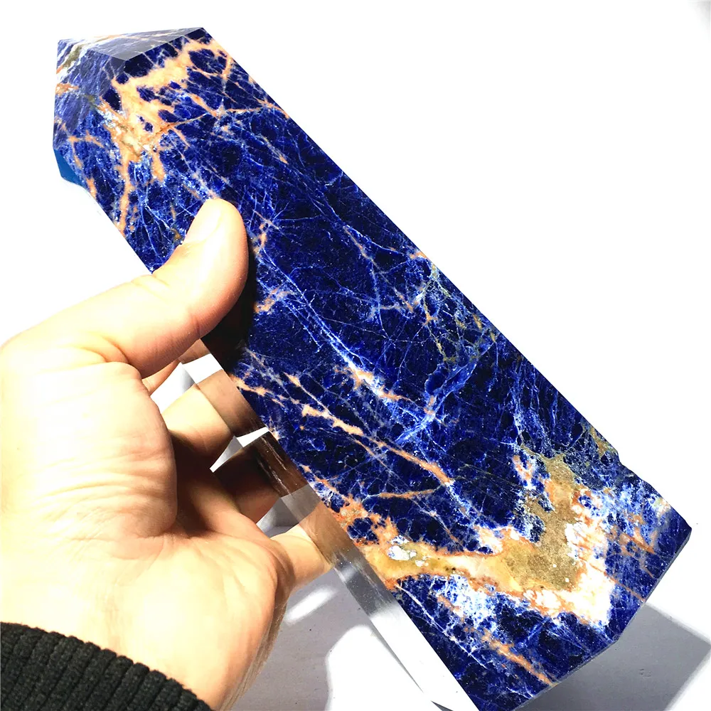 Natural Blue-veins stone quartz crystal wand point for sale Stones and crystals home decoration decorative crystal sodalite
Natural Blue-veins stone quartz crystal wand point for sale Stones and crystals home decoration decorative crystal sodalite