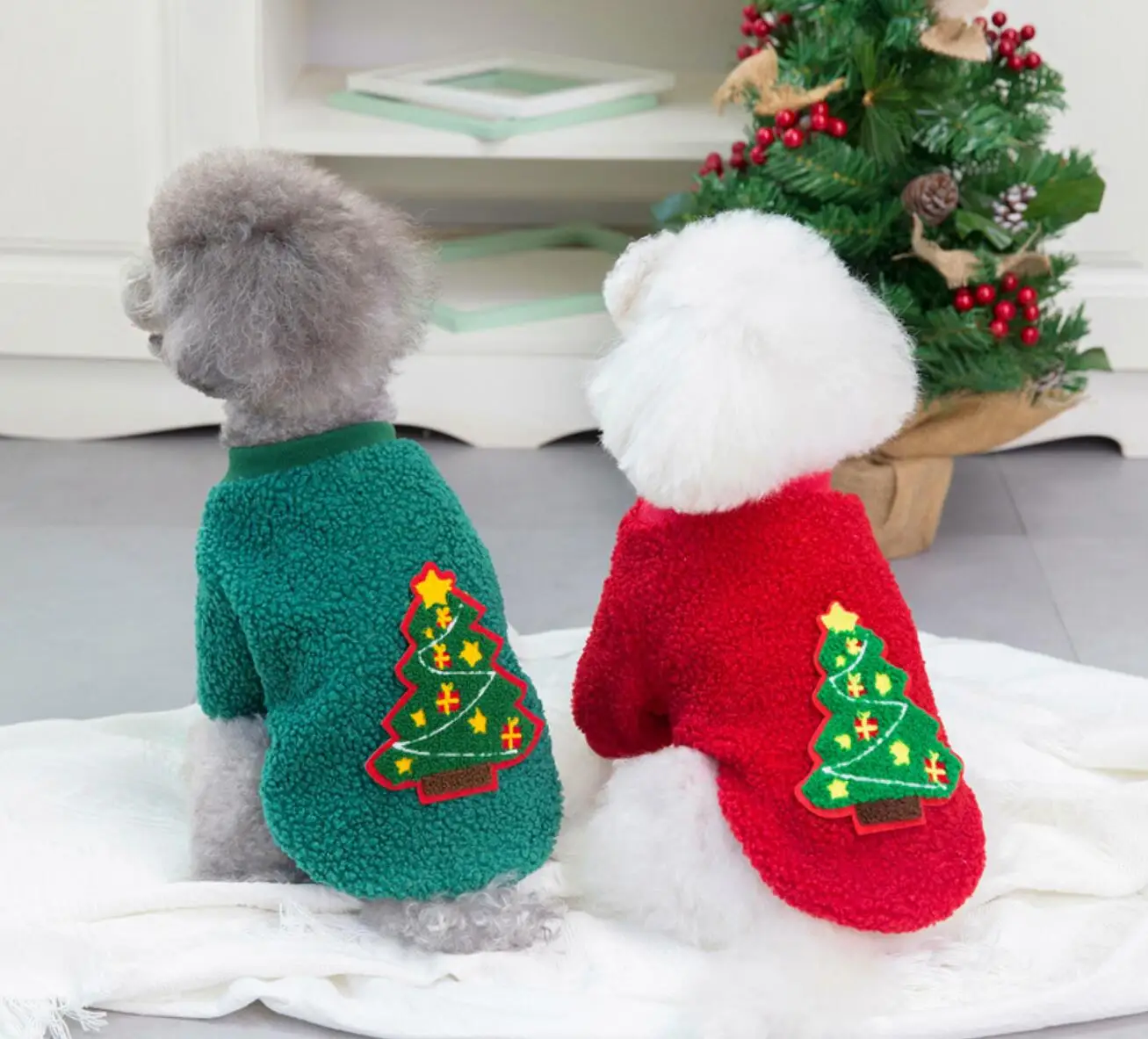 Christmas Pet Dog Clothes Send Scarf Dogs Coats Jacket Cute Fleece Warm For Small Medium Dogs Vest Coats
Christmas Pet Dog Clothes Send Scarf Dogs Coats Jacket Cute Fleece Warm For Small Medium Dogs Vest Coats