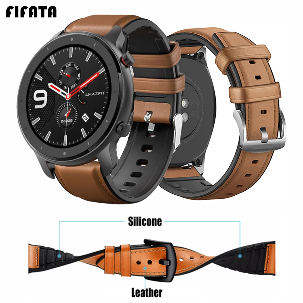 Ремешок для смарт часов FIFATA браслет Xiaomi Huami Amazfit GTR 47 мм Stratos 3 2 2S 1 Garmin Vivoactive
