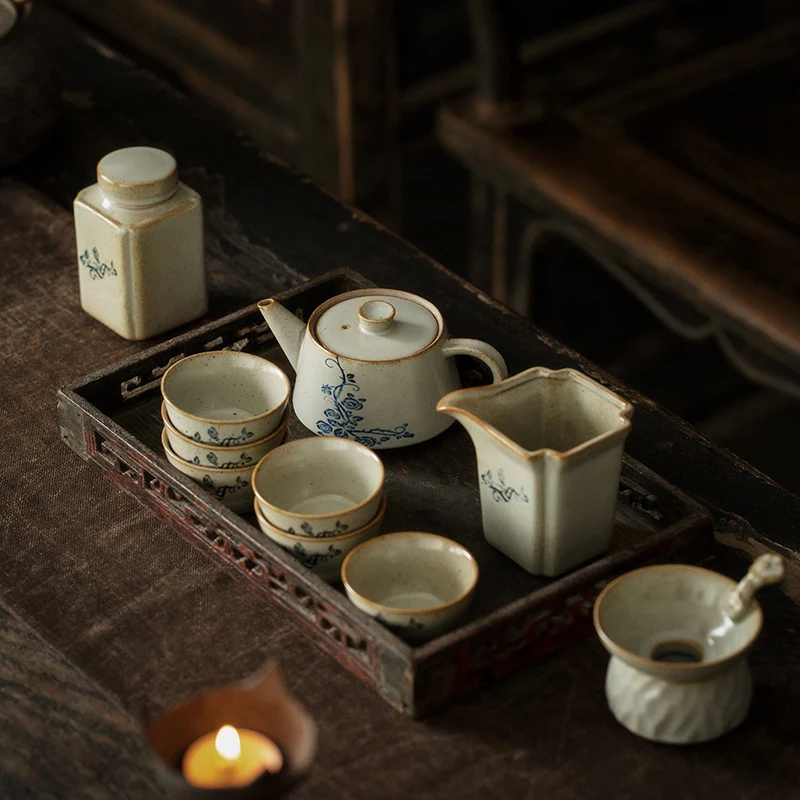 Japanese Tea Set Household Ceramic Retro Flambe Kung Fu Tea Teaware Water Storage Tea Tray Teapot Tea Cup Complete Set
Japanese Tea Set Household Ceramic Retro Flambe Kung Fu Tea Teaware Water Storage Tea Tray Teapot Tea Cup Complete Set