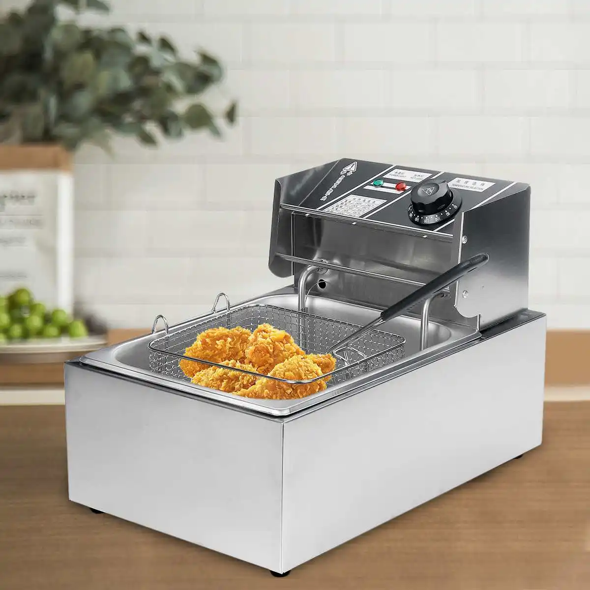 2500W Duty Stainless Steel Electric Deep Fryer Commercial Home Kitchen Electric Frying Chip Cooker Basket for Buffalo Wings 6L
2500W Duty Stainless Steel Electric Deep Fryer Commercial Home Kitchen Electric Frying Chip Cooker Basket for Buffalo Wings 6L