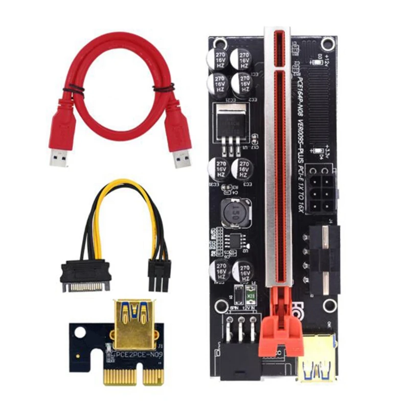 1 шт. модернизированная Райзер-карта VER009S Plus PCI-E PCIE, Ver 009S USB 3,0 SATA, адаптер 15pin-6pin для майнинга BTC
1 шт. модернизированная Райзер-карта VER009S Plus PCI-E PCIE, Ver 009S USB 3,0 SATA, адаптер 15pin-6pin для майнинга BTC