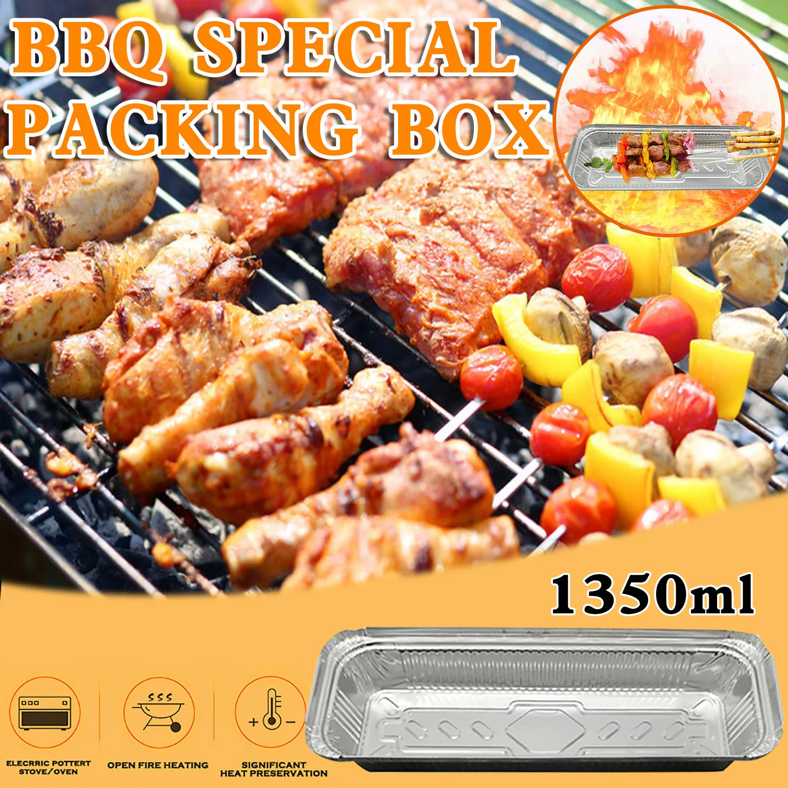 30# 20pc Disposable Packing Box Foods Box Tin Carton Barbecue Skewers Packing Box Insulation Meal Box Grill Bakeware Kitchen
30# 20pc Disposable Packing Box Foods Box Tin Carton Barbecue Skewers Packing Box Insulation Meal Box Grill Bakeware Kitchen