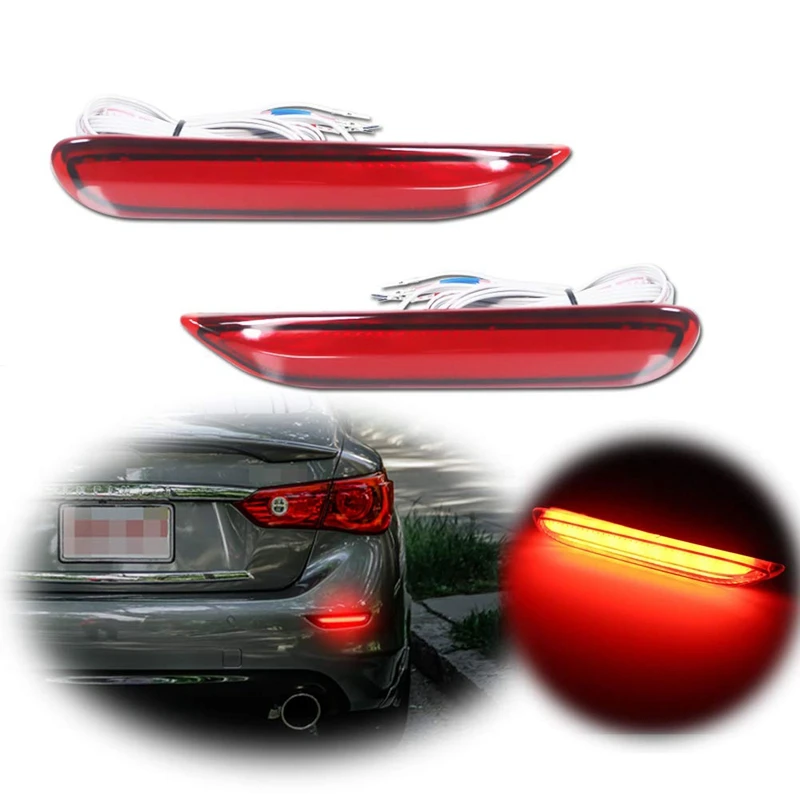 Car LED Bumper Reflector Marker Lights for Infiniti Q50 QX30 QX60 QX56 Nissan LED Brake Lights W/Sequential Turn Signal
Car LED Bumper Reflector Marker Lights for Infiniti Q50 QX30 QX60 QX56 Nissan LED Brake Lights W/Sequential Turn Signal