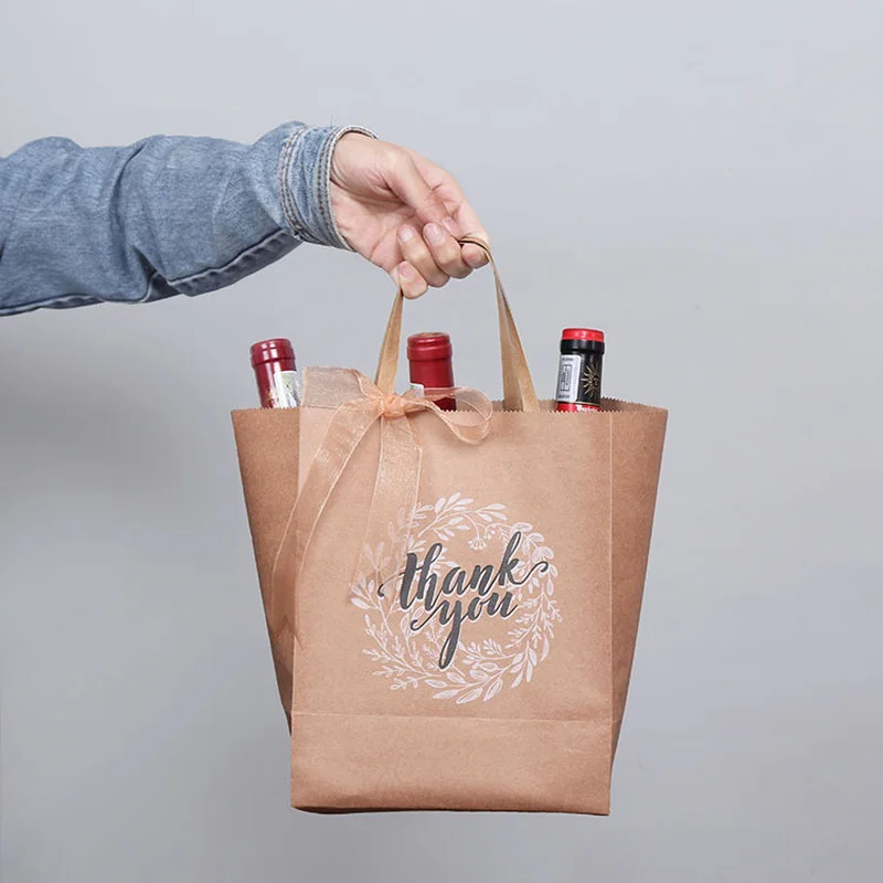 6 pcs Brown Thank you Kraft Paper Bag with Handles 20x12x25cm Festival Gift Bag Shopping Bags
6 pcs Brown Thank you Kraft Paper Bag with Handles 20x12x25cm Festival Gift Bag Shopping Bags