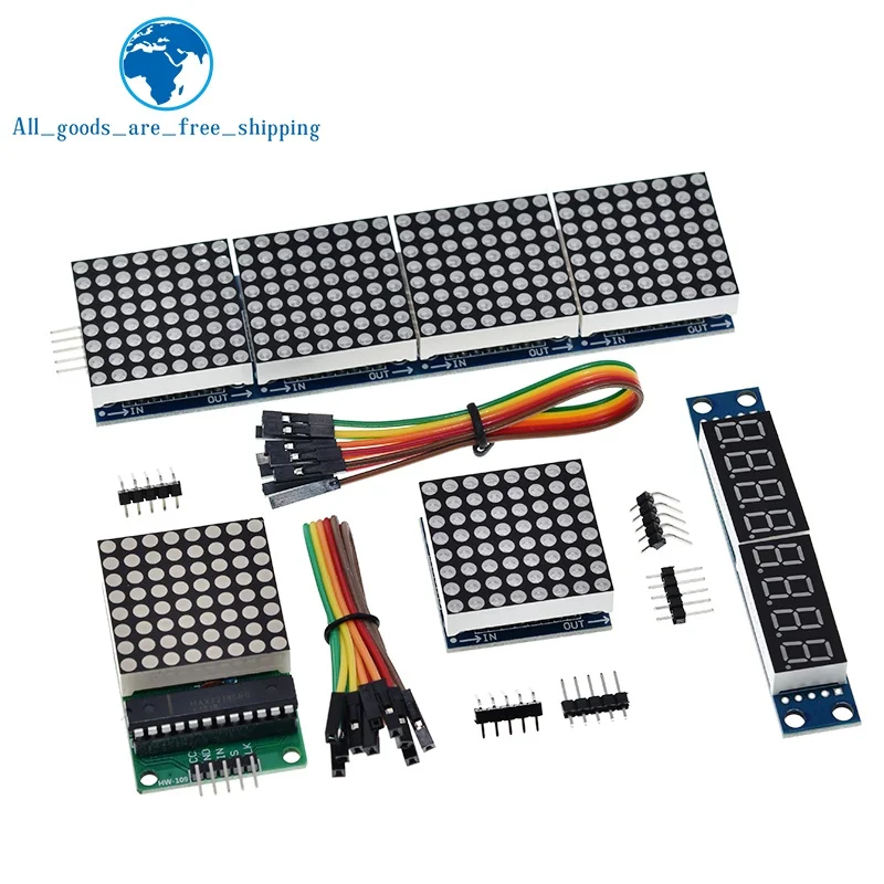Матричный Модуль MAX7219 микроконтроллер модуль блок управления дисплейный 4 в