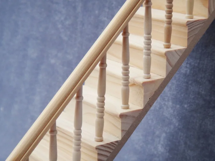 1:12 Dollhouse Furniture Wooden Plain Stairs with Handrails Handmade Mini Home Model Scene
1:12 Dollhouse Furniture Wooden Plain Stairs with Handrails Handmade Mini Home Model Scene