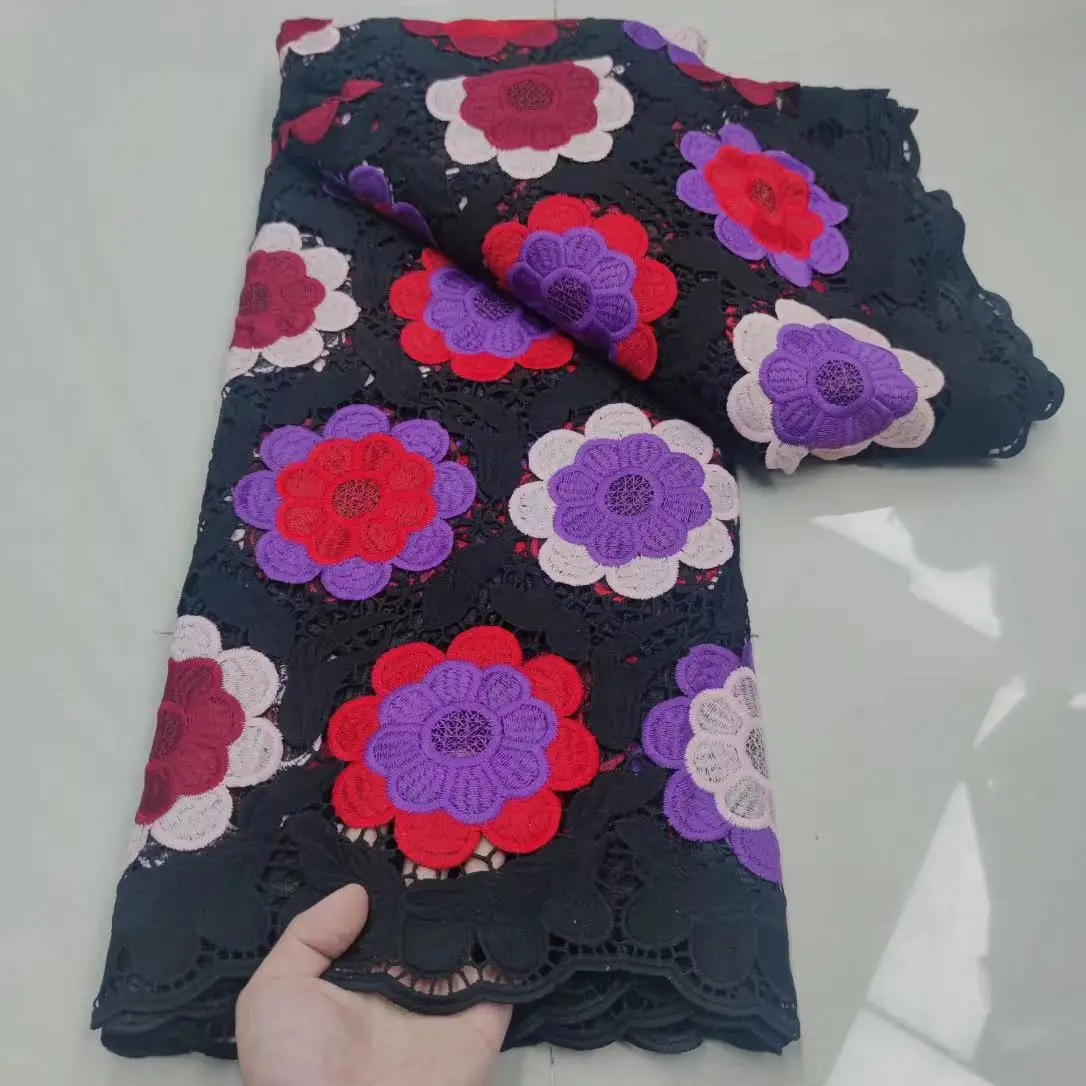 Beautiful Skin Friendly Water Soluble Voile Lace African Guipure Cord Fabric Nigerian Christmas Cotton Lace Fabric For Dress 
Beautiful Skin Friendly Water Soluble Voile Lace African Guipure Cord Fabric Nigerian Christmas Cotton Lace Fabric For Dress