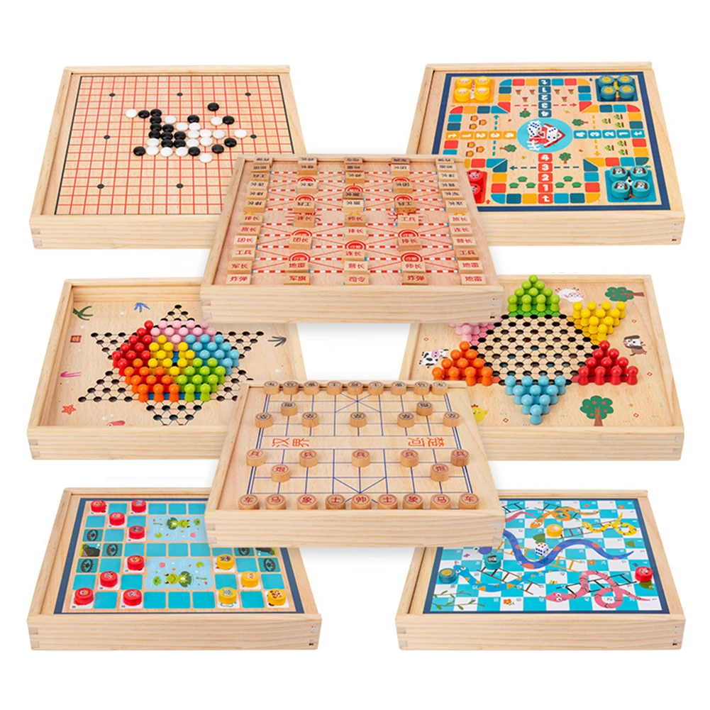 Wooden Multifunction Game Chess Chinese Chess Flying Chess Tabletop Game Durable Stable Chessboard Set Puzzle Toys Gift
Wooden Multifunction Game Chess Chinese Chess Flying Chess Tabletop Game Durable Stable Chessboard Set Puzzle Toys Gift