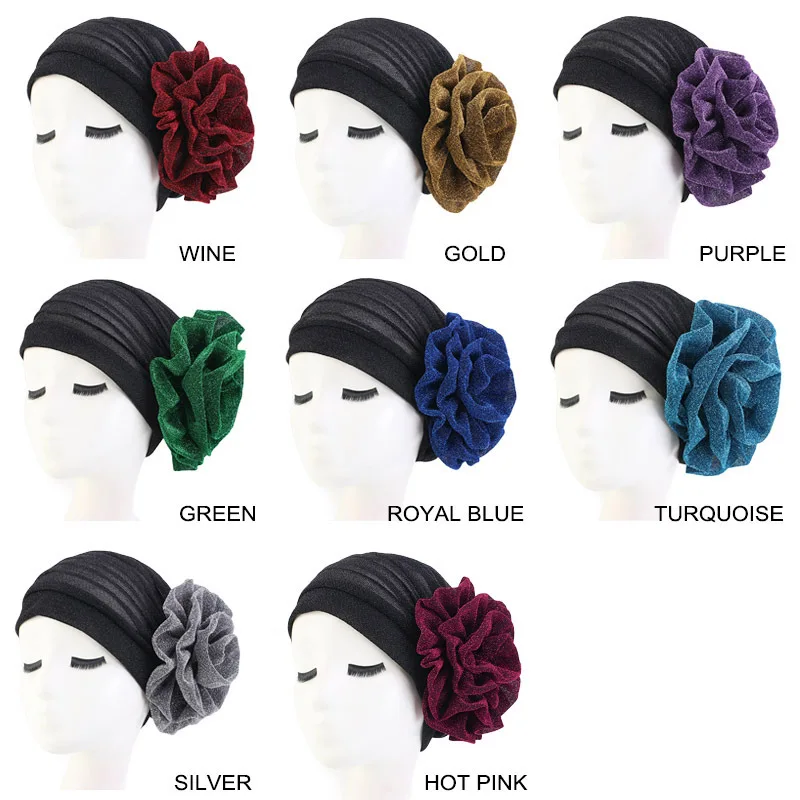 Elegant Shiny Silk Turban Cap Women Muslim Hijab Islamic Chemo Cap Big Flower Head Scarf Ladies Wedding Party Hair Accessories
Elegant Shiny Silk Turban Cap Women Muslim Hijab Islamic Chemo Cap Big Flower Head Scarf Ladies Wedding Party Hair Accessories