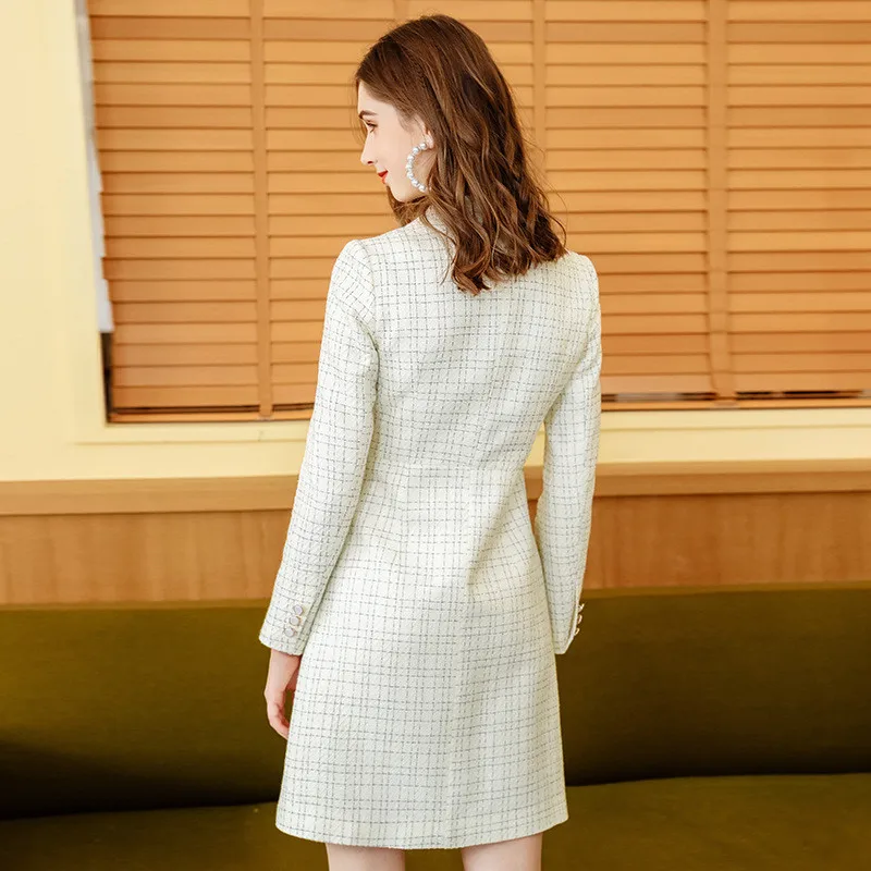 High Quality Fashion Runway Designer Autumn Winter Dress Women 2019 Elegant Lady Office Notched Plaid Tweed Woolen Dress Vestido
High Quality Fashion Runway Designer Autumn Winter Dress Women 2019 Elegant Lady Office Notched Plaid Tweed Woolen Dress Vestido