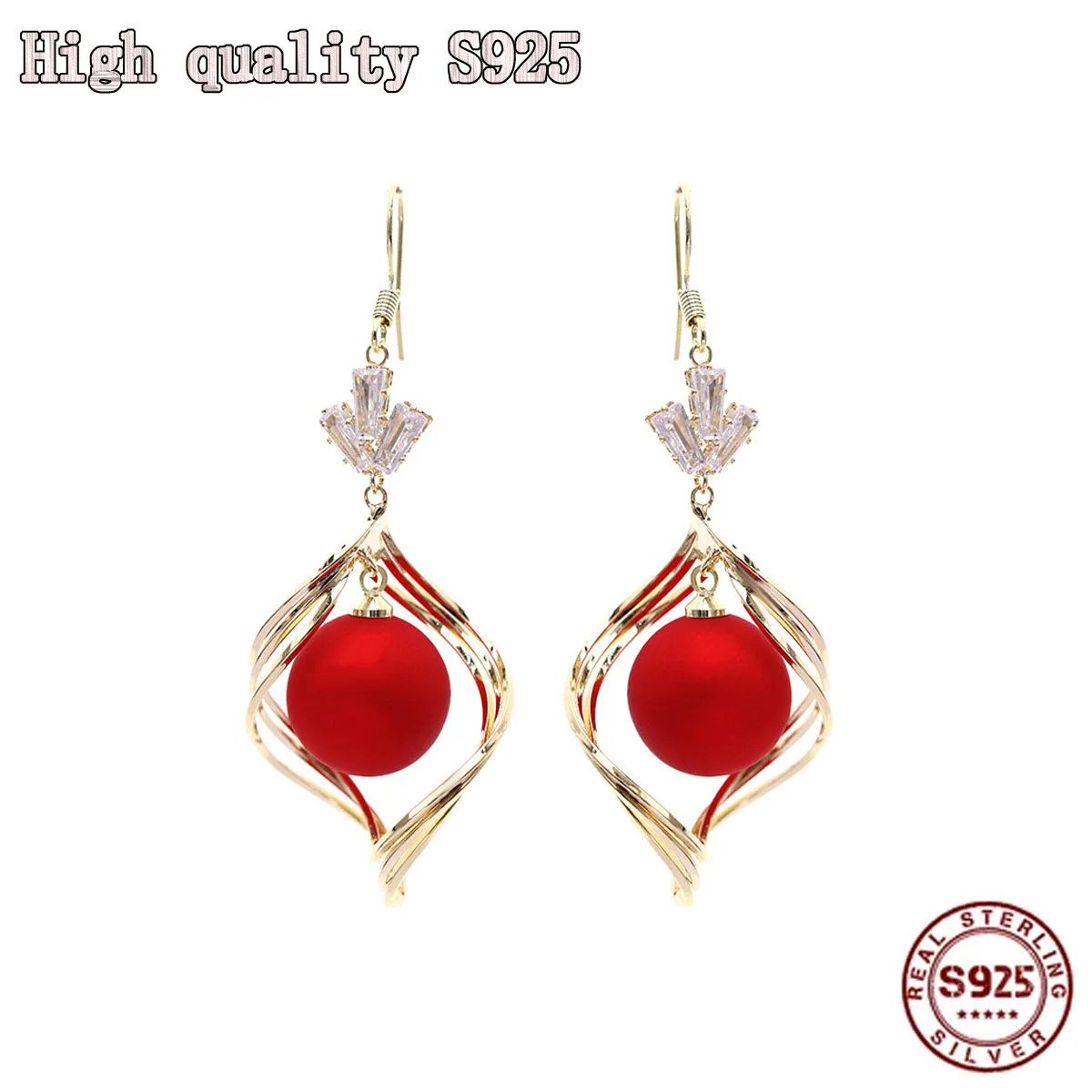 2021 New Exquisite Red Pearl Geometric Earrings Temperament Ear Hook Charm Women Earrings Fashion Jewelry Gift
2021 New Exquisite Red Pearl Geometric Earrings Temperament Ear Hook Charm Women Earrings Fashion Jewelry Gift