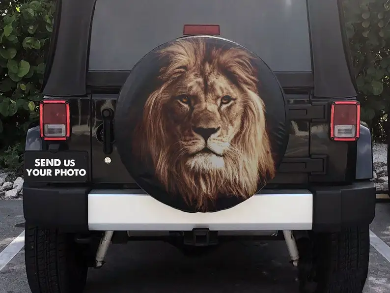 LION Spare Tire Cover For Car - Car Accessories, Custom Spare Tire Covers Your Own Personalized Design, Tire Protectors
LION Spare Tire Cover For Car - Car Accessories, Custom Spare Tire Covers Your Own Personalized Design, Tire Protectors