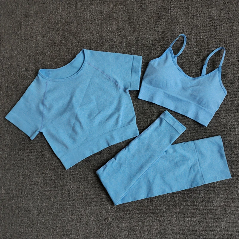 Yoga Sets Solid Color Seamless Women GYM Clothes Sportswear Gym set Fitness Clothing Sport Leggings and Top Set 
Yoga Sets Solid Color Seamless Women GYM Clothes Sportswear Gym set Fitness Clothing Sport Leggings and Top Set