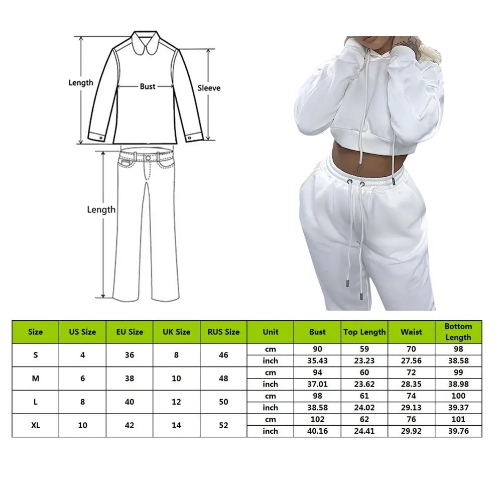 Tracksuit 2pcs Women Set Hoodies Crop Top Sweatshirt+Long Jogger Pants Hooded 2 Pieces Sets Women Clothing Suits Female
Tracksuit 2pcs Women Set Hoodies Crop Top Sweatshirt+Long Jogger Pants Hooded 2 Pieces Sets Women Clothing Suits Female