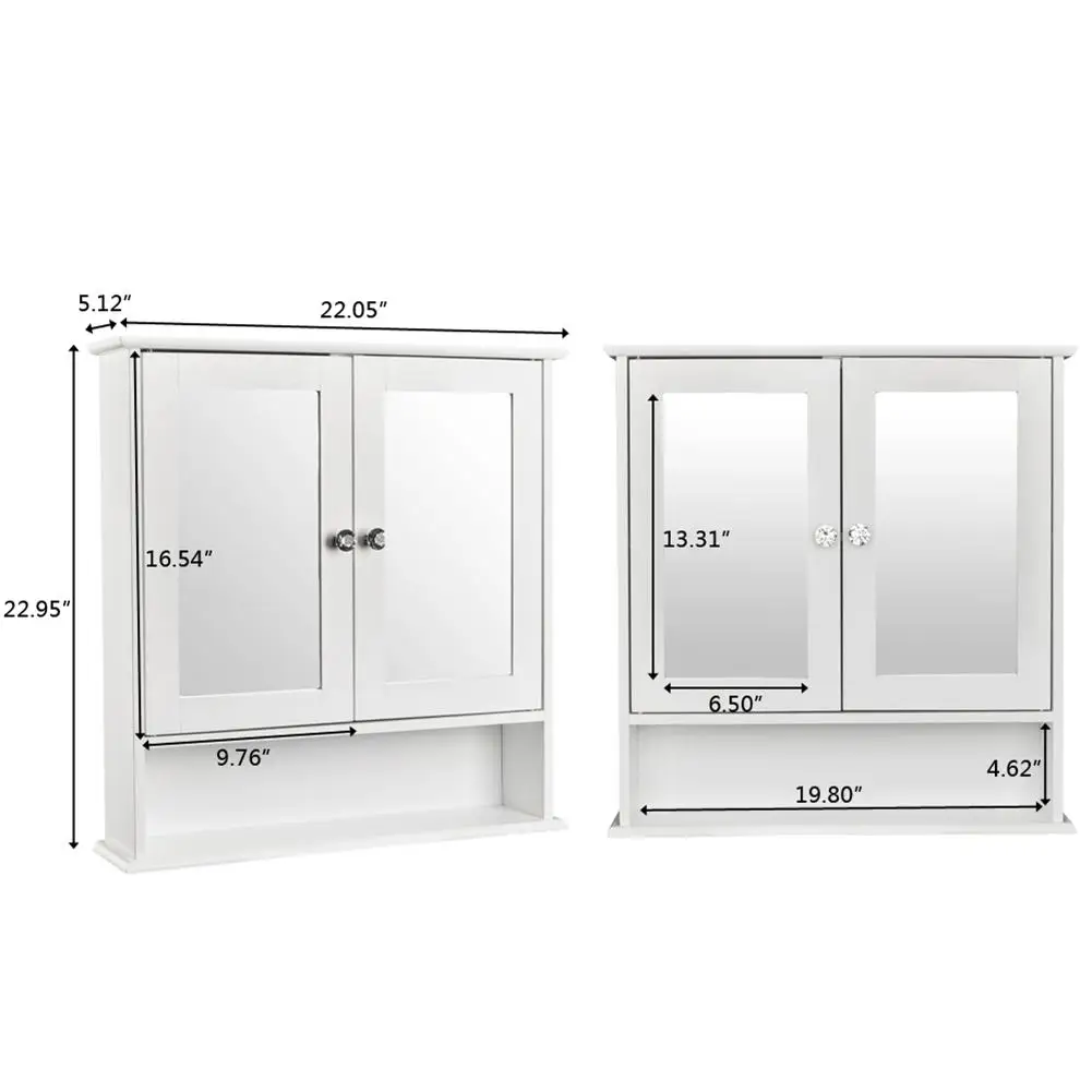 Double Door Mirror Indoor Bathroom Wall Mounted Cabinet Shelf White Cabinet Wood-Plastic Cupboard Shelf Cosmetic Storage
Double Door Mirror Indoor Bathroom Wall Mounted Cabinet Shelf White Cabinet Wood-Plastic Cupboard Shelf Cosmetic Storage
