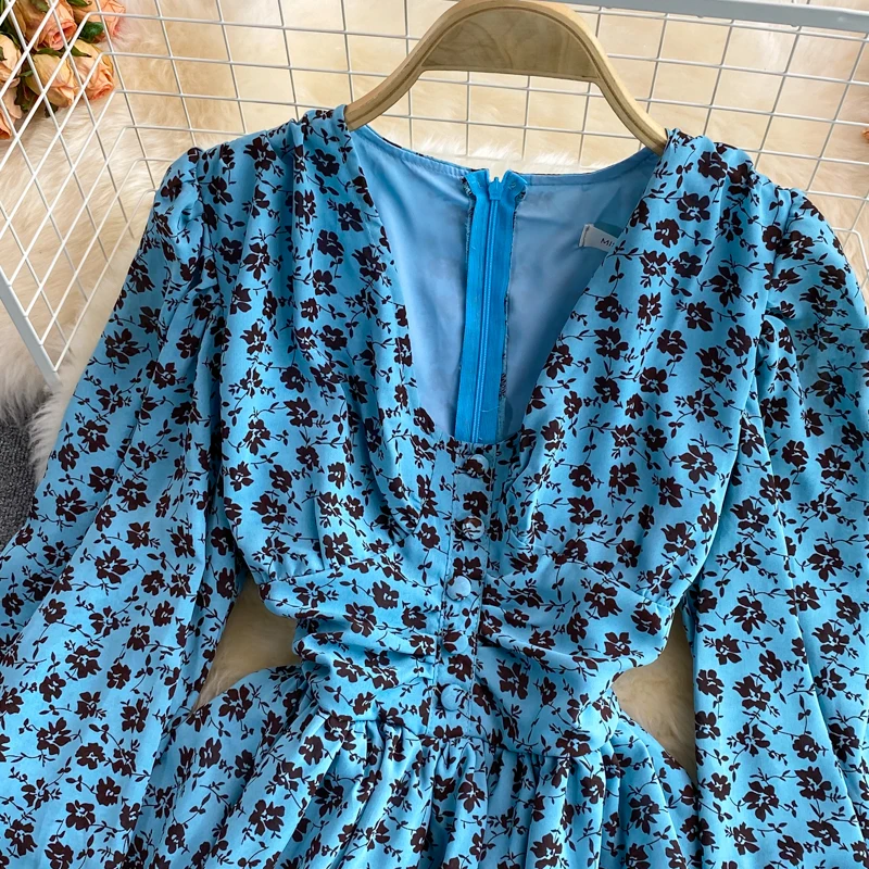 Long Sleeve Floral Print Dress Women Chic A-Line Chiffon Vintage V-Neck Spring Autumn Lady Short Dresses Fall Women Clothing
Long Sleeve Floral Print Dress Women Chic A-Line Chiffon Vintage V-Neck Spring Autumn Lady Short Dresses Fall Women Clothing