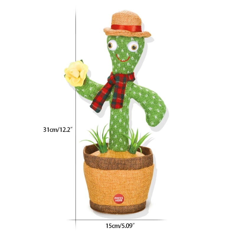Electronic Shake SInging Cactus Toy Plush Stuffed Toy Battery Version Wriggle Dancing Cactus Toy Party Decoration
Electronic Shake SInging Cactus Toy Plush Stuffed Toy Battery Version Wriggle Dancing Cactus Toy Party Decoration
