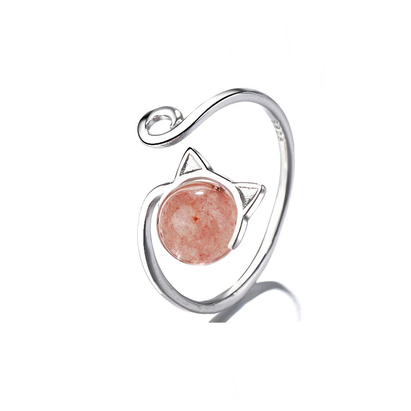 Charm Adjuestable Size Cat Moonstone Ring Silver Plated Sweet Girl Fashion Women Jewelry 2021 Gifts
Charm Adjuestable Size Cat Moonstone Ring Silver Plated Sweet Girl Fashion Women Jewelry 2021 Gifts