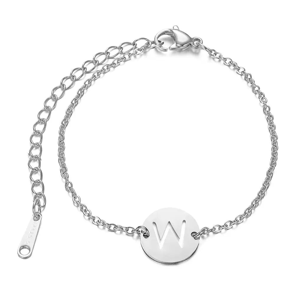 26 Letters Round Pendant Bracelet Fashion Stainless Steel Korean Temperament Men&Women Bracelet Exquisite Gift Jewelry
26 Letters Round Pendant Bracelet Fashion Stainless Steel Korean Temperament Men&Women Bracelet Exquisite Gift Jewelry