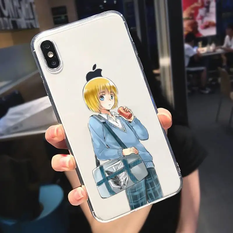 Japan anime Attack on Titan Armin Arlert Phone Case Transparent soft For iphone 5 s c se 6 s 7 8 11 12 plus mini x xs xr pro max
Japan anime Attack on Titan Armin Arlert Phone Case Transparent soft For iphone 5 s c se 6 s 7 8 11 12 plus mini x xs xr pro max