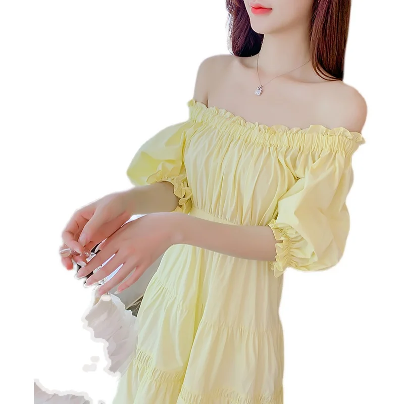 Years of the new French gentle summer wind charge show thin waist temperamental goddess fei dress
Years of the new French gentle summer wind charge show thin waist temperamental goddess fei dress