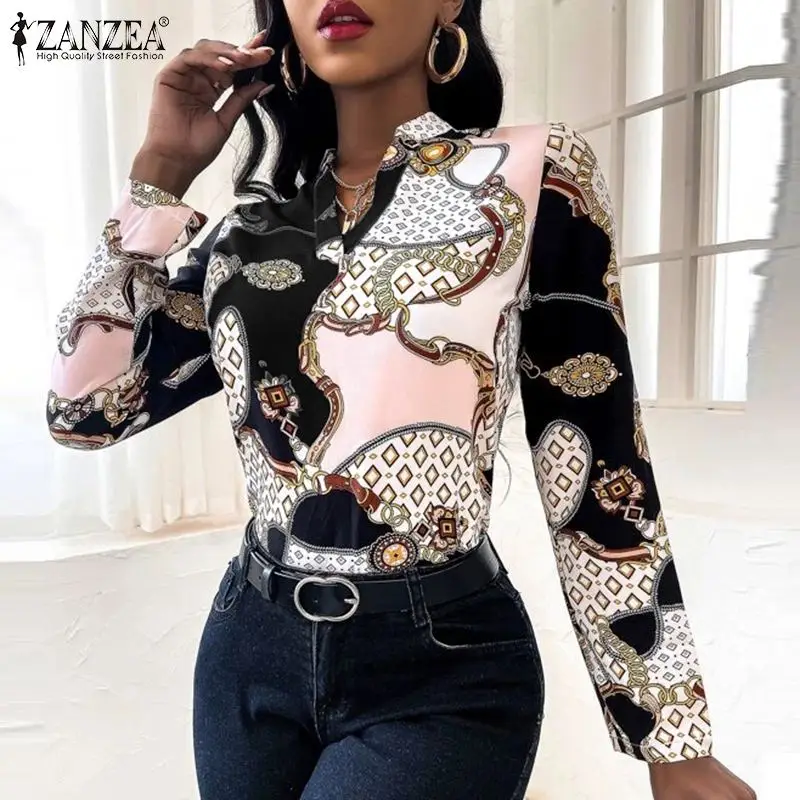 ZANZEA Bohemian Femme Clothing Office Party Chemise Shirt Tops Printed Long Sleeve Slim Blusa Women Retro Elegant V-Neck Blouse
ZANZEA Bohemian Femme Clothing Office Party Chemise Shirt Tops Printed Long Sleeve Slim Blusa Women Retro Elegant V-Neck Blouse