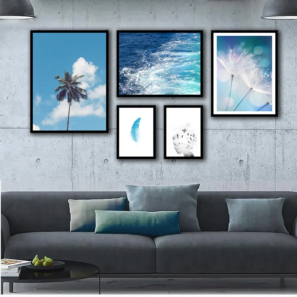 Blue Beach Coconut Tree Modern Abstract Canvas Painting Nordic Poster and Prints Living Room Decoration Home Wall Art Picture
Blue Beach Coconut Tree Modern Abstract Canvas Painting Nordic Poster and Prints Living Room Decoration Home Wall Art Picture