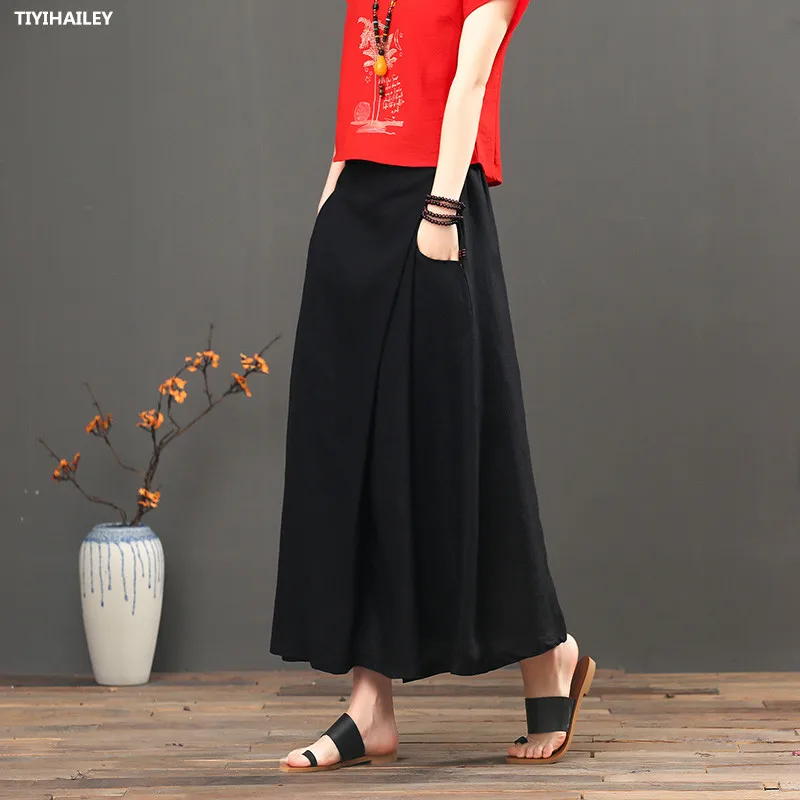 TIYIHAILEY Free Shipping 2021 New Long Maxi Elastic High Waist Women Cotton Linen Skirts Spring Summer Black Khaki A-line
TIYIHAILEY Free Shipping 2021 New Long Maxi Elastic High Waist Women Cotton Linen Skirts Spring Summer Black Khaki A-line