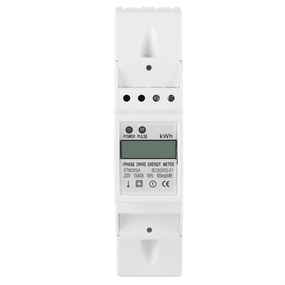 Single Phase 10-40A Din Rail Smart Energy Meter Timer Power Consumption Monitor KWh Meter 2Wire Energy Meter Electric Energy Met
Single Phase 10-40A Din Rail Smart Energy Meter Timer Power Consumption Monitor KWh Meter 2Wire Energy Meter Electric Energy Met
