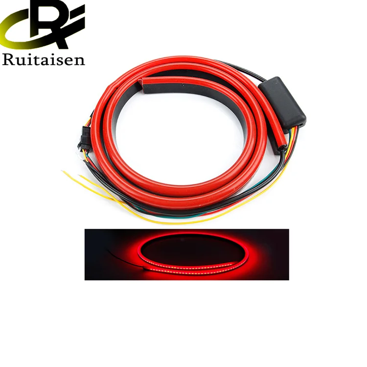 12V Red Universal LED Car Third Brake Light Flexible LED High Additional Stop Light With Turn Signal Running Functions
12V Red Universal LED Car Third Brake Light Flexible LED High Additional Stop Light With Turn Signal Running Functions