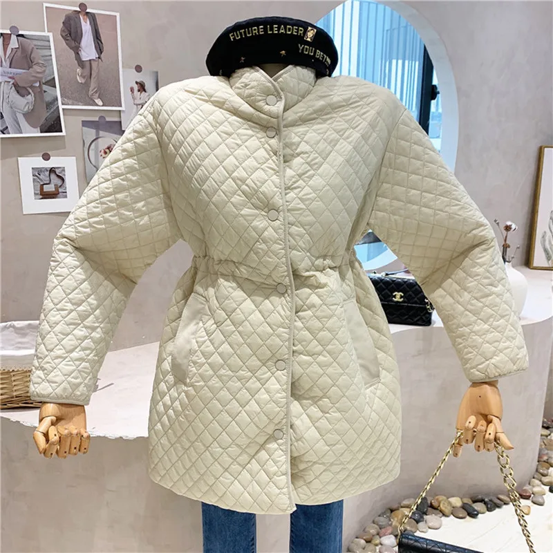Новинка, женская одежда, осень-зима 2021, свободная утепленная куртка средней длины с длинным рукавом, с хлопковой подкладкой 
Новинка, женская одежда, осень-зима 2021, свободная утепленная куртка средней длины с длинным рукавом, с хлопковой подкладкой