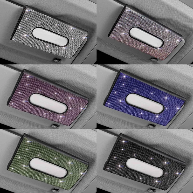 1Pcs Bling Crystal Car Tissue Box Towel Set Car Sun Visor Tissue Holder Holder Auto Interior Storage Decoration Car Accessories
1Pcs Bling Crystal Car Tissue Box Towel Set Car Sun Visor Tissue Holder Holder Auto Interior Storage Decoration Car Accessories