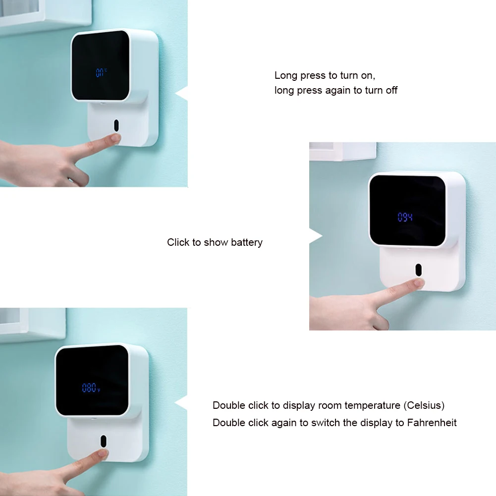 Wall-Mounted Led Screen Hand Washing Automatic Induction Foam Soap Dispenser Infrared Smart Hand Sanitizer Machine
Wall-Mounted Led Screen Hand Washing Automatic Induction Foam Soap Dispenser Infrared Smart Hand Sanitizer Machine