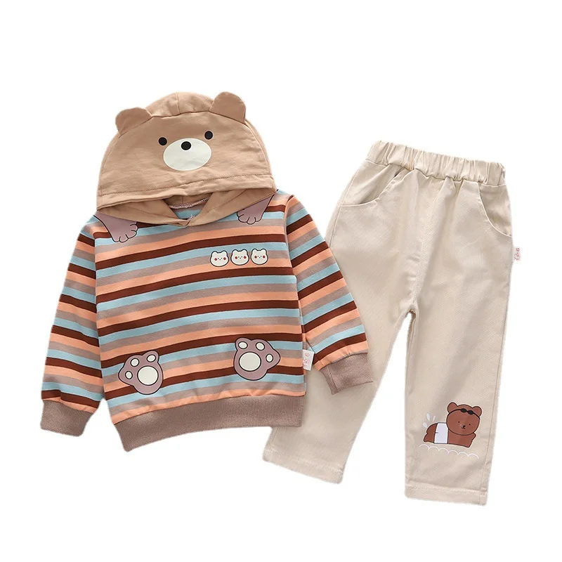 New Spring Baby Girl Clothes Children Boys Striped Hoodies Pants 2Pcs/Sets Toddler Cartoon Clothing Autumn Kid Cotton Sportswear
New Spring Baby Girl Clothes Children Boys Striped Hoodies Pants 2Pcs/Sets Toddler Cartoon Clothing Autumn Kid Cotton Sportswear