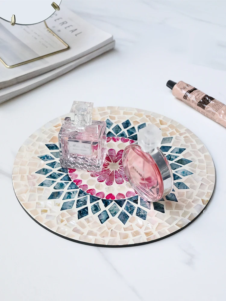 Creative Round Color Shell Tray Household Wooden Storage Tray Decoration Cosmetic Jewelry Display Tray Countertop Decoration New
Creative Round Color Shell Tray Household Wooden Storage Tray Decoration Cosmetic Jewelry Display Tray Countertop Decoration New