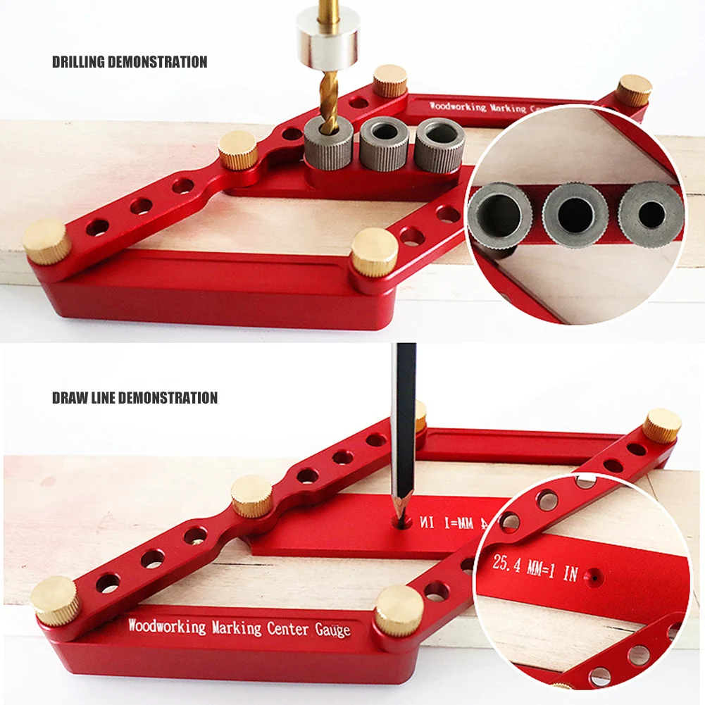 Hole Puncher Stopper Marker 2 in 1 Scriber Line Drawing Marker Pocket Hole Doweling Jig Kit Woodworking Carpentry Tools 
Hole Puncher Stopper Marker 2 in 1 Scriber Line Drawing Marker Pocket Hole Doweling Jig Kit Woodworking Carpentry Tools