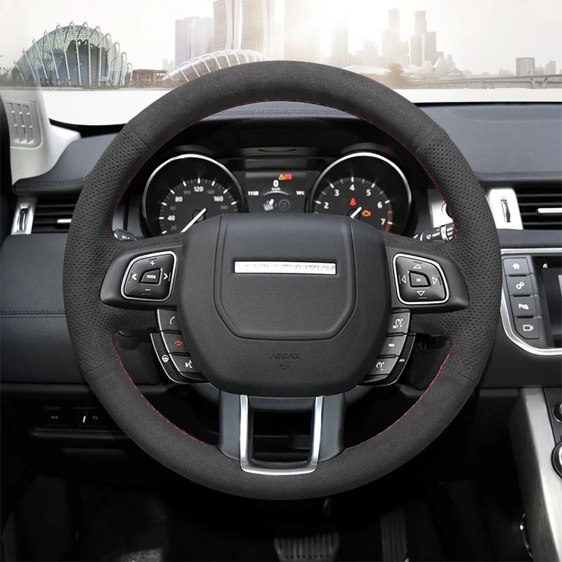 DIY Ручная строчка замша кожа Чехол рулевого колеса автомобиля для Land Rover Range Rover Evoque
DIY Ручная строчка замша кожа Чехол рулевого колеса автомобиля для Land Rover Range Rover Evoque